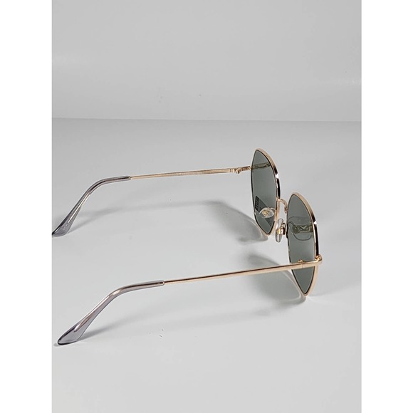 Foster Grant Geometric Alternative Full Frame Gold Metal Sunglasses 54157FGX710 - Picture 6 of 11
